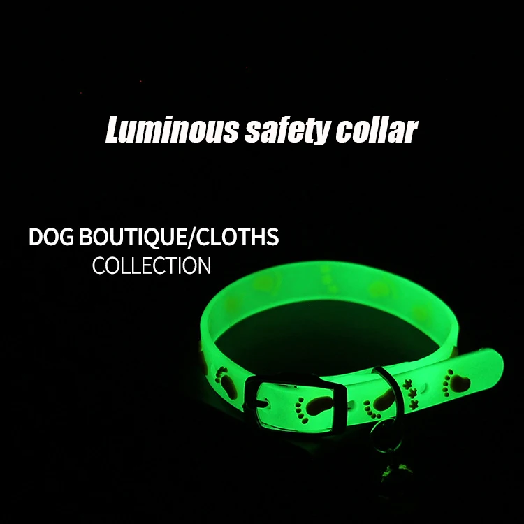1 шт. защитный светящийся ошейник для домашних животных Регулируемый резиновый