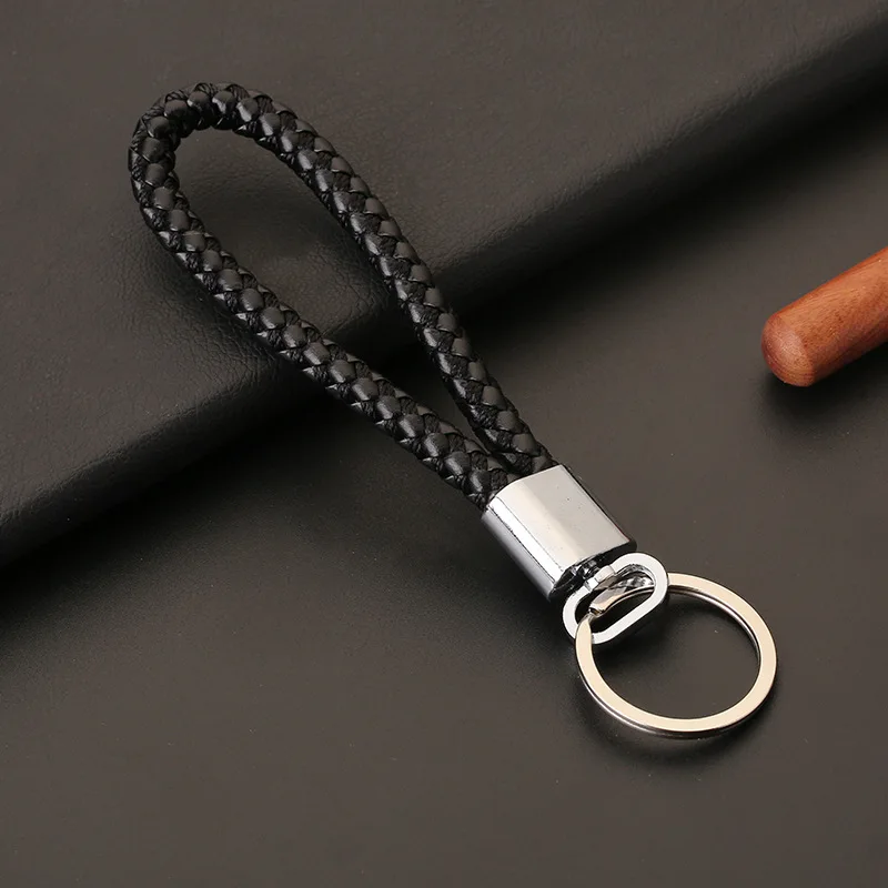 Классический крутой креативный плетеный кожаный брелок веревочные брелоки для