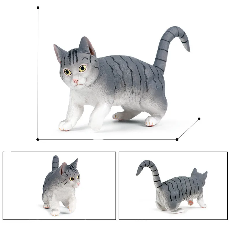 

7.3" Simulation Cute Kitten Statue Persian Cat Home Decoration Holiday Gift Photography Props PVC Action Figure Toy 18 CM J47