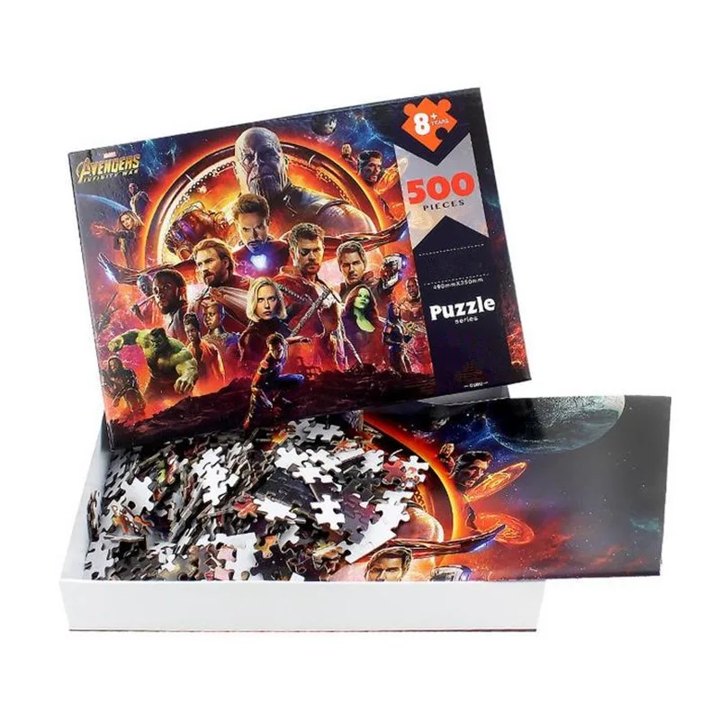Disney Marvel Toy Puzzle Spider-Man/Avengers 500 Pieces of Paper Adult Stress Reliever Intelligence | Игрушки и хобби