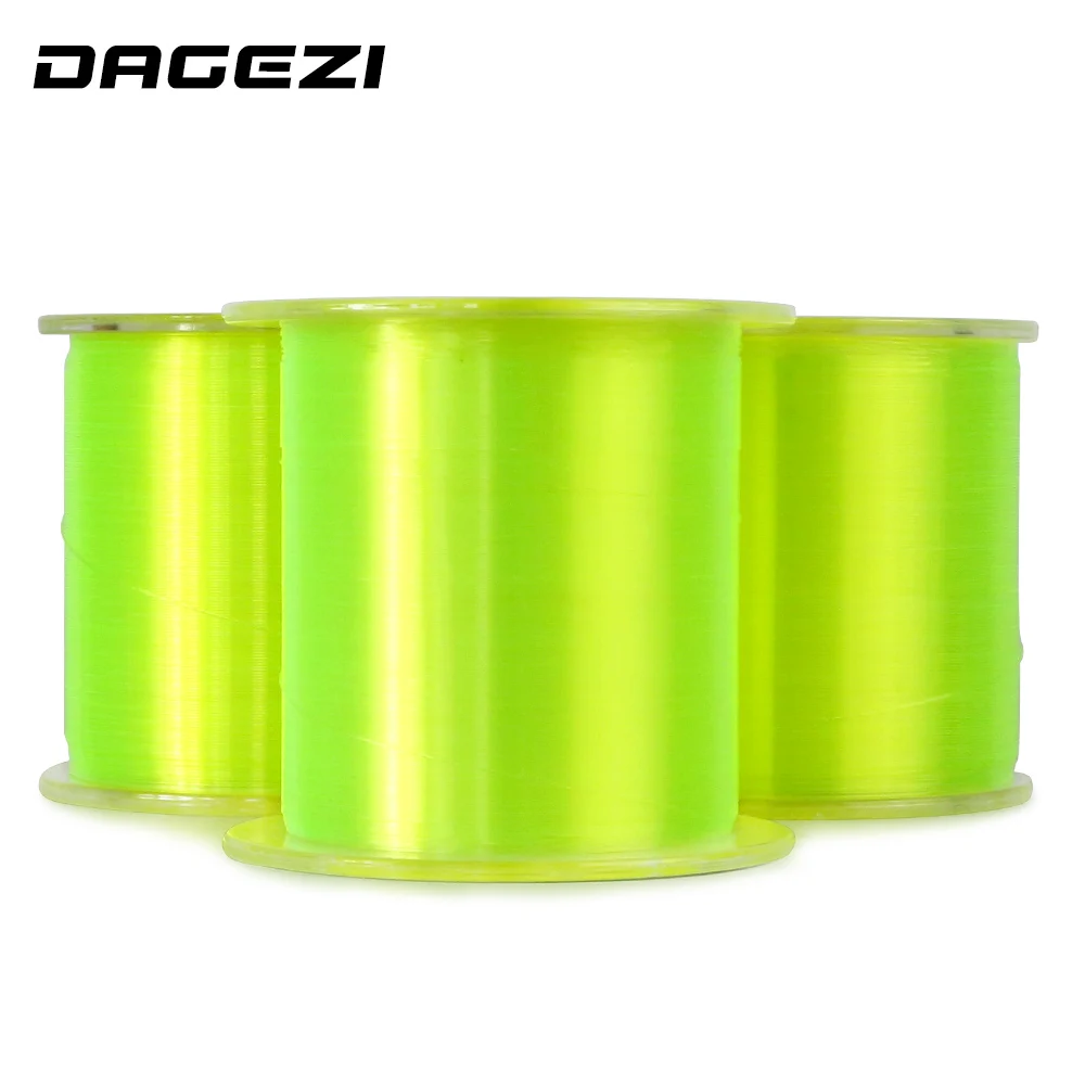 DAGEZI 500 м HI VIS однонитная леска 5 30LB тест супер сильная Профессиональный лески для