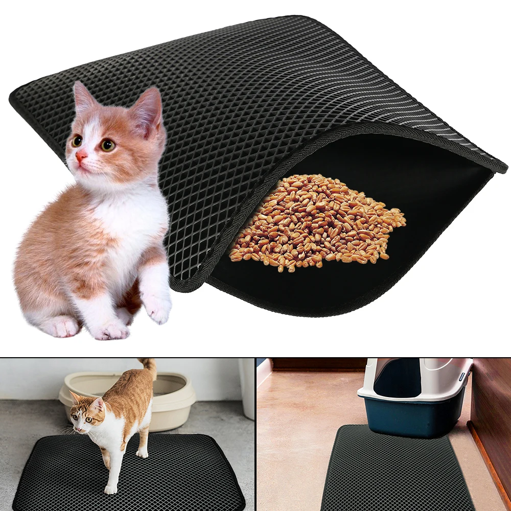 Водонепроницаемый коврик для кошачьего туалета EVA двухслойный кошек товары