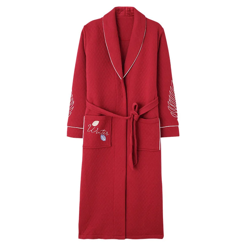 Женский халат пижама утепленный с длинным рукавом 100% натуральный хлопок зимний