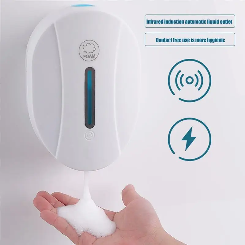 

Электрический дозатор жидкого мыла, настенный Бесконтактный автоматический сенсор с USB-зарядкой, ручная мойка, товары для дома, спрей
