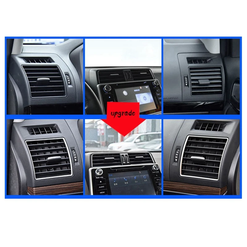 

7PCS Car Interior Air Outlets Cover Trims for Toyota Land Cruiser Prado FJ 150 2018-2020 Car Accessories