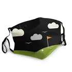 Маска для гольфа с принтом лица, моющаяся, против пыли