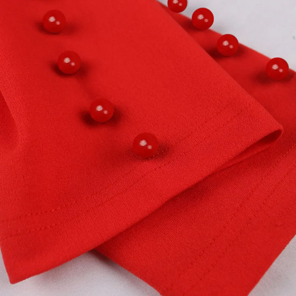 

Maxi Dresses Women 2021 Elegant Plus Size Vestidos Office Work Wear Turn Down Collar Spring Casual Party Female Red OL Dress