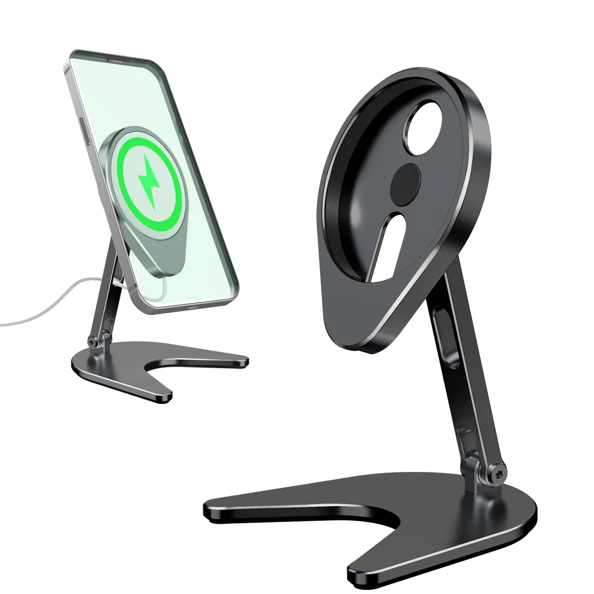 

Aviation Aluminum Alloy 15W Original Desktop Phone Stand Wireless Charger For Magsafe Holder iPhone 12 Mini Pro Max Charging