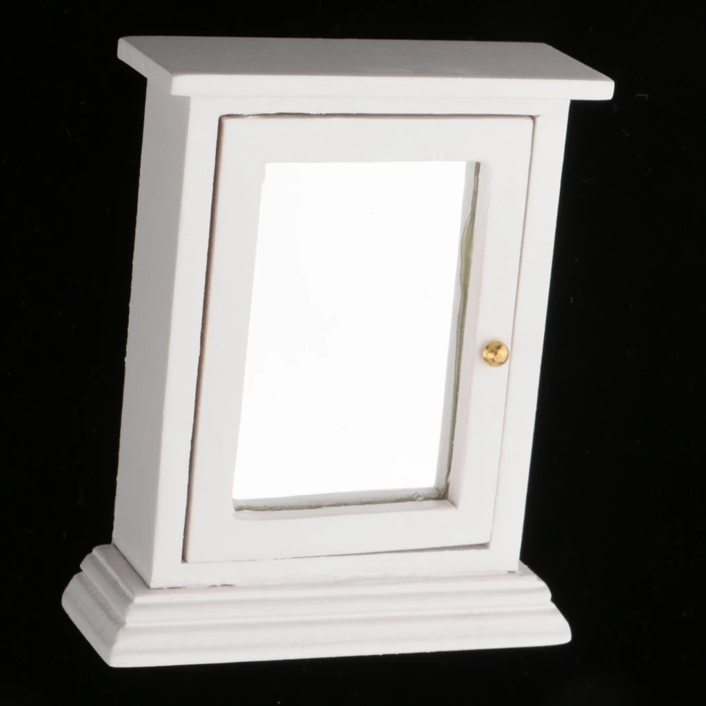 Белая зеркальная коробка миниатюры для кукольного домика 12 й кукольный домик