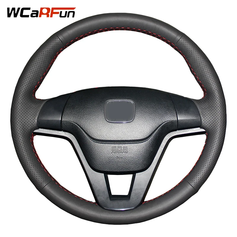 

WCaRFun Car Steering Cover for Honda CRV 2007-2011 Wheel Wheels Black Artificial Leather Car Steering Wheel Cover