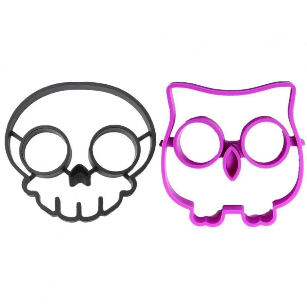2 шт антипригарное Силиконовое яйцо кольцо форма фиолетовая Сова в форме яйца