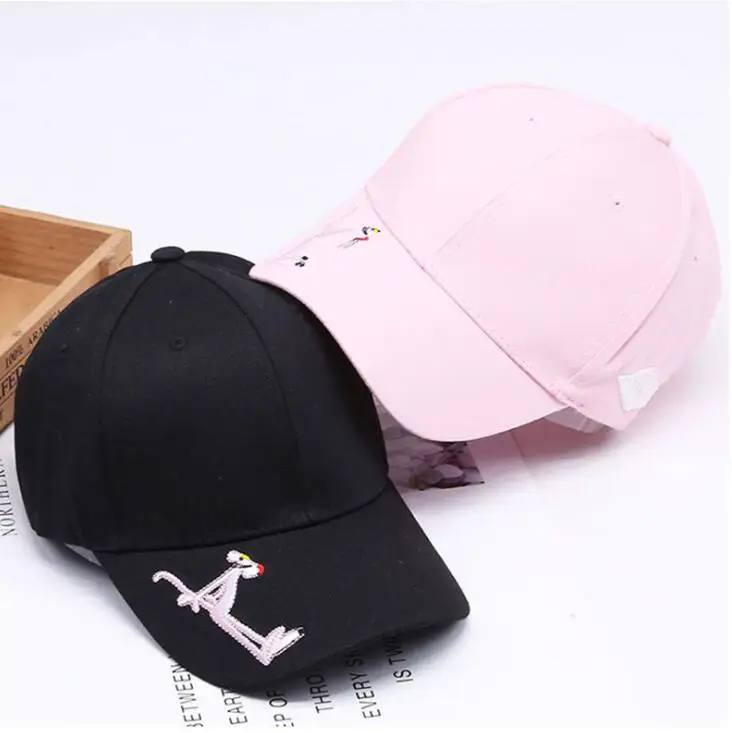 2020 модная бейсболка с вышивкой розовой Пантеры Женская крутая уличная городская
