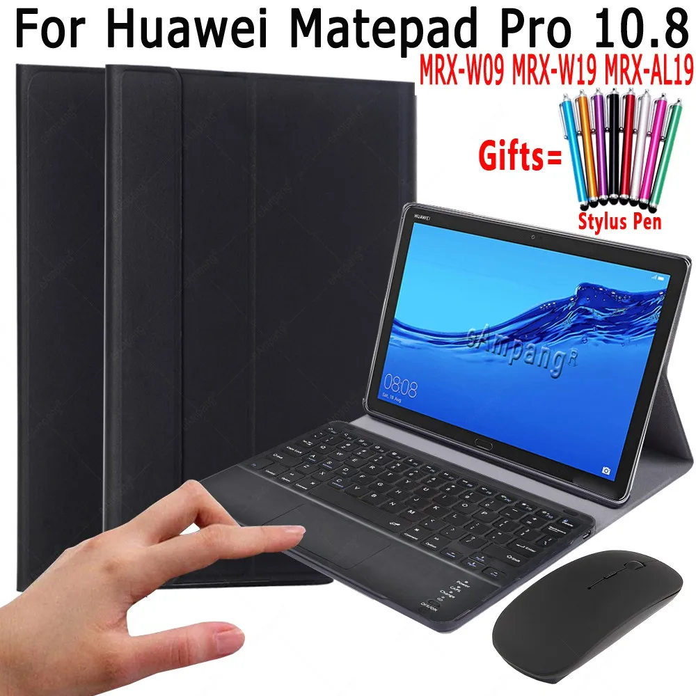 case with touchpad keyboard for huawei matepad 10 4 t10s 10 1 pro 10 8 mediapad m5 10 pro m6 10 8 m5 lite 10 t5 with mouse cover free global shipping