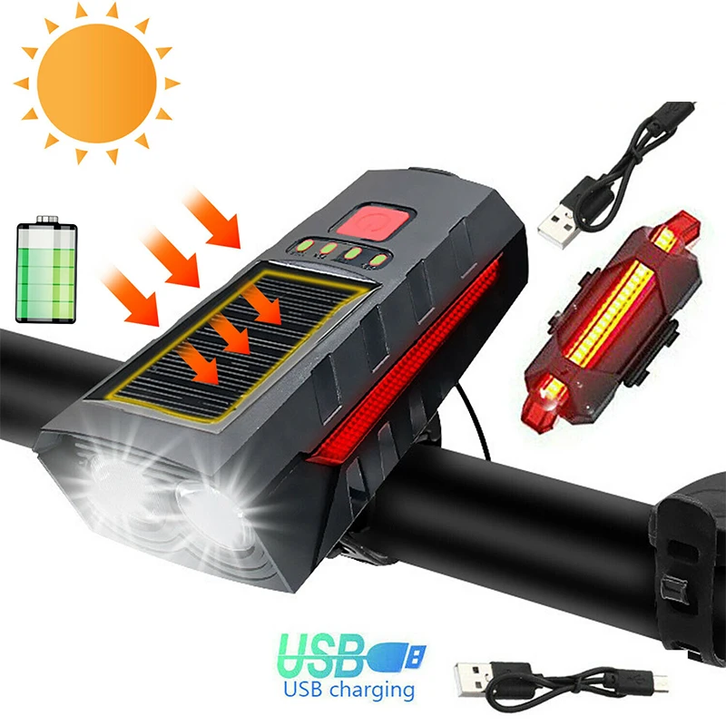 

Фонарь передний велосипедный с защитой от дождя, зарядка через Usb