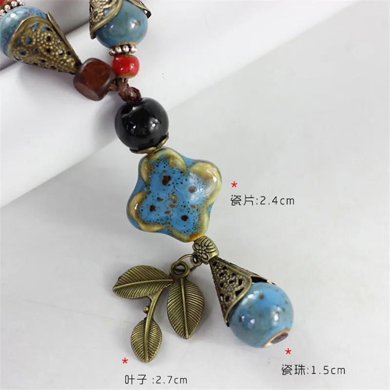 2023 Восстановление древних путей - популярная керамическая цепочка с подвеской в виде кисти листьев на длинном ожерелье - ювелирное изделие лучший подарок.