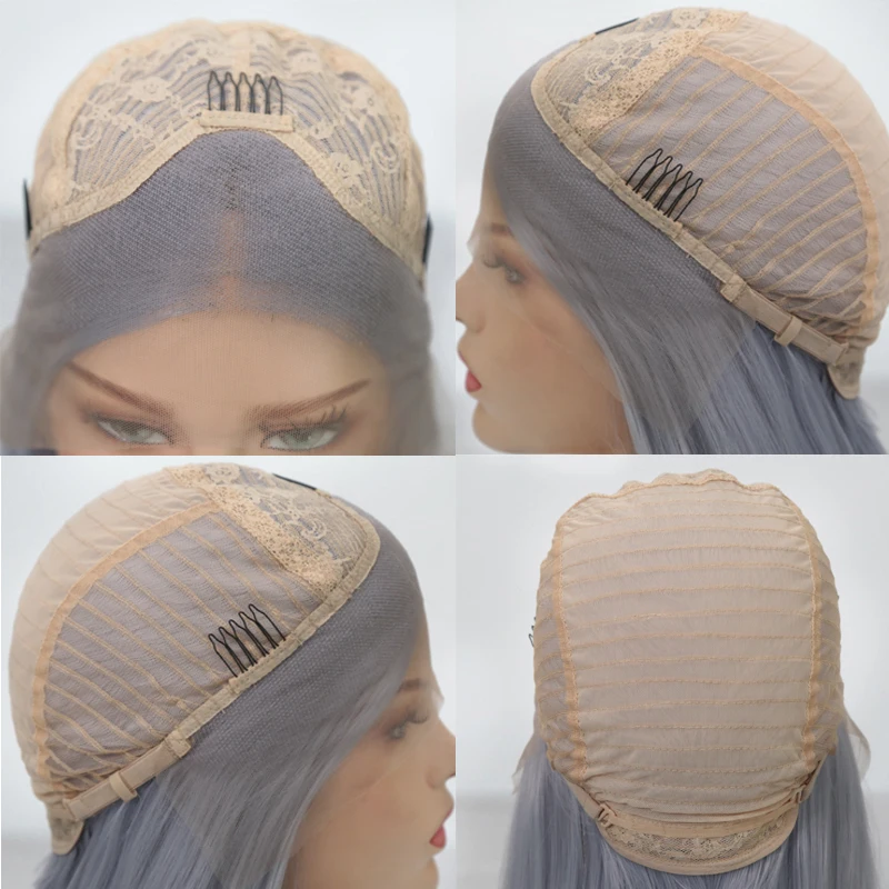 Харизма длинные прямые волосы синтетический парик на сетке спереди термостойкий