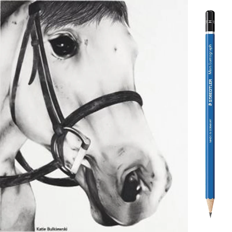Художественные карандаши для рисования Staedtler Mars Lumograph 12 шт. в упаковке Графитовые