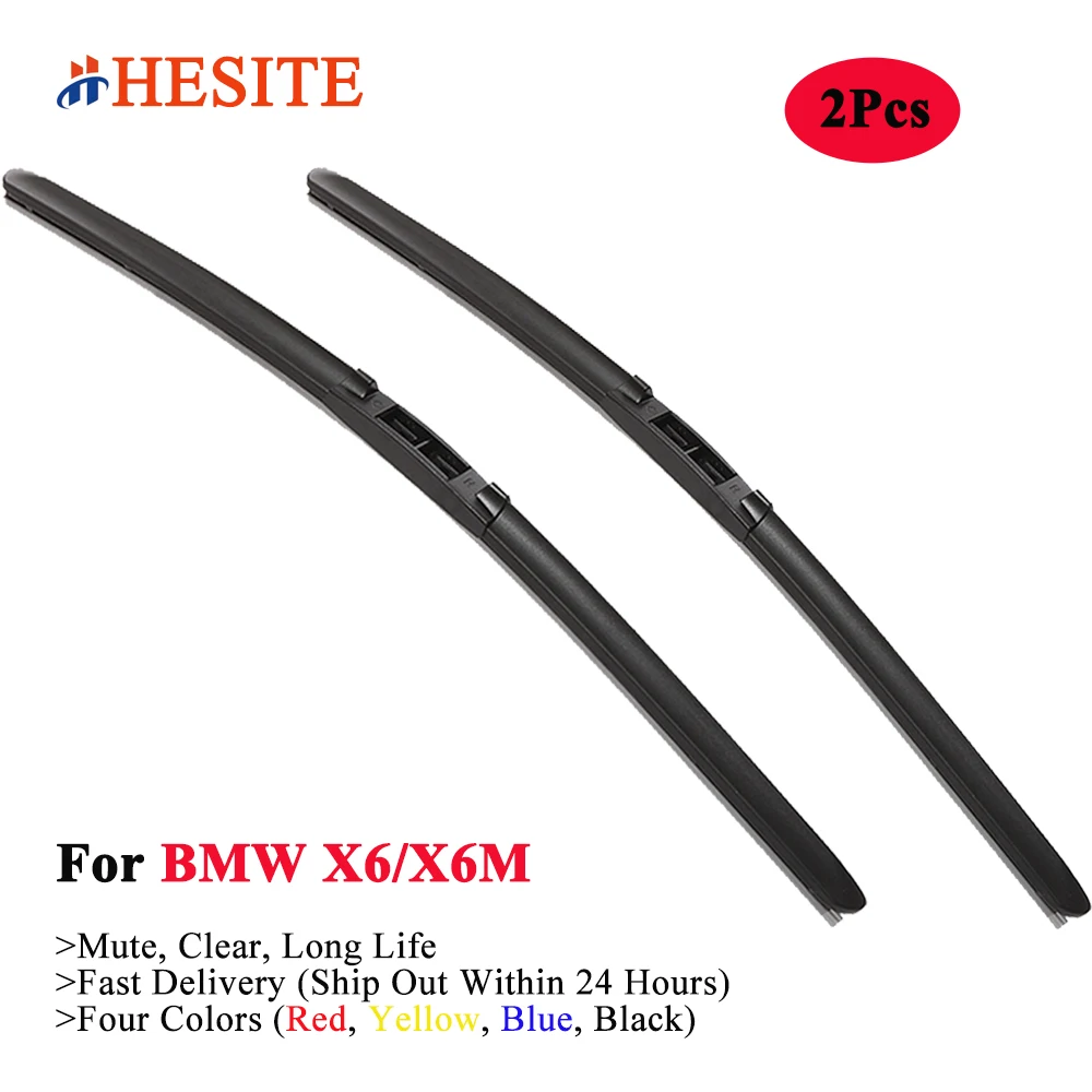 HESITE цветное лезвие стеклоочистителя для BMW X6 E71 F16 G06 X6M 2012 2013 2014 2020 2021 аксессуары