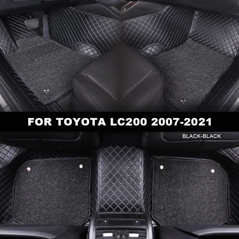 

AUTOROWN 3Д автомобильные коврики дляToyota Land Cruiser 100/200 2000-2021Интерьера автомобиля Аксессуары для машины 3Dковрики из экокожи Тойота ленд крузер РУЛЬ СЛЕВА Кожанные коврики в салон с бортами Защиты от пыли