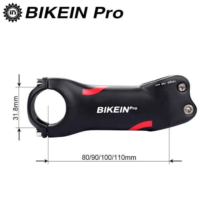 BIKEIN Pro велосипедный стержень + 6/17 градусов полный UD углеродного волокна 1 1/8 &quot31 8