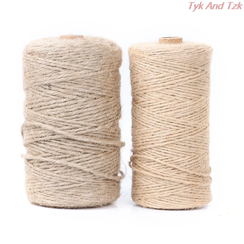 

Natural Jute Fabric Rope Twisted Cord String DIY Basket Craft Cat Pet Scratching