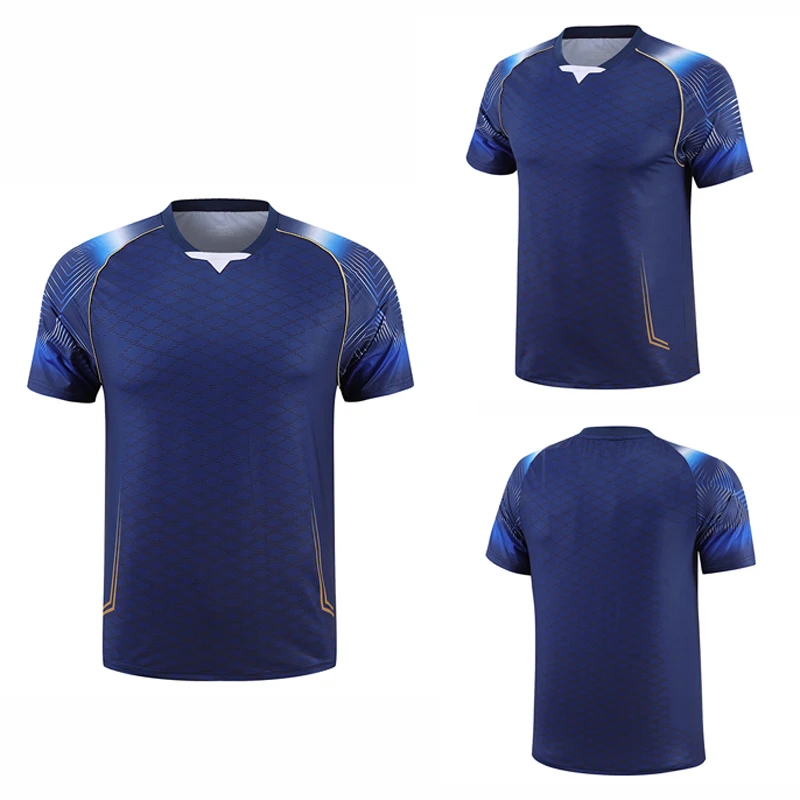 Quick dry Tennis tshirts,badminton sportswear shirt men/women,kid table tennis V-neckshirt,game clothes volleyball shirt 5122