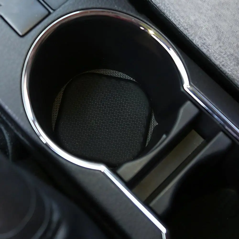 

2Pcs High Quality Non-slip Elastic Durable Carbon Fiber Look Car Auto Water Cup Slot Non-Slip Mat Pad Accessories New