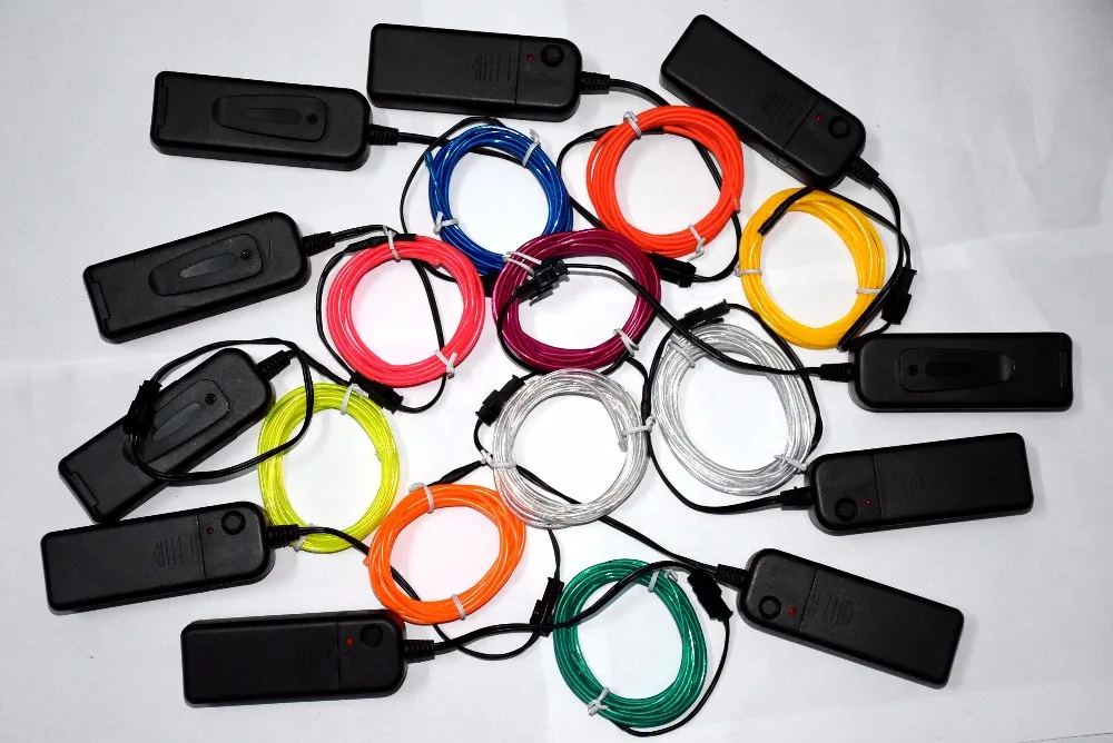 Гибкий неоновый светильник 2 м/3 м/5 м 3 в светящийся Электрический трос