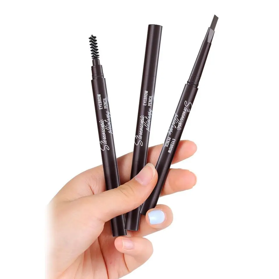 1 шт. двухсторонняя треугольная ручка для бровей трехмерный Многофункциональный