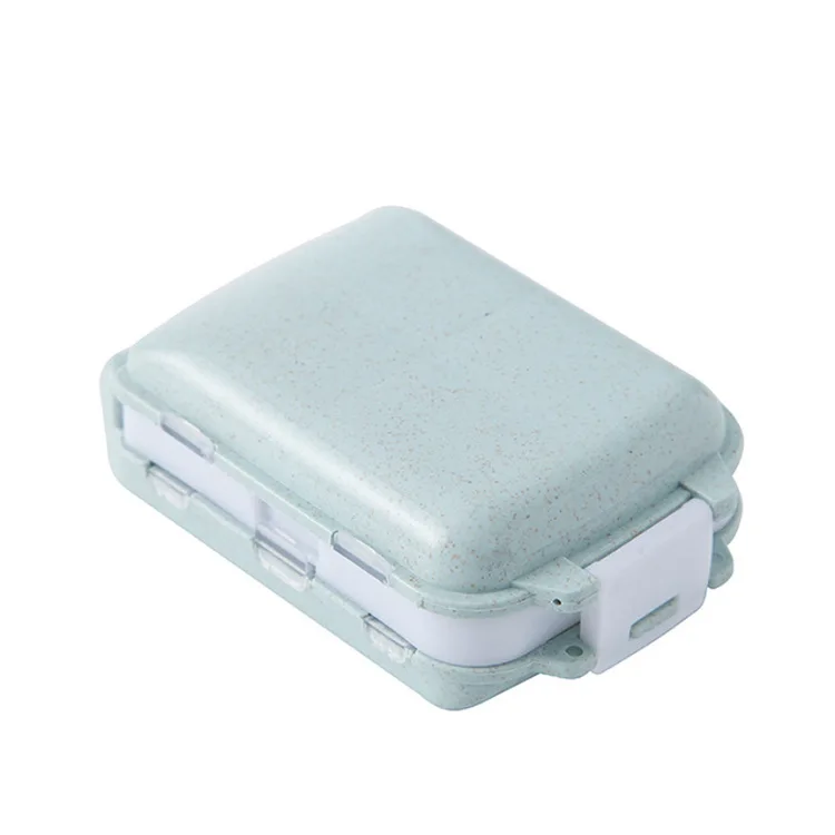 

Small medicine box portable subpackage emergency box sealed portable small wheat straw large capacity storage box