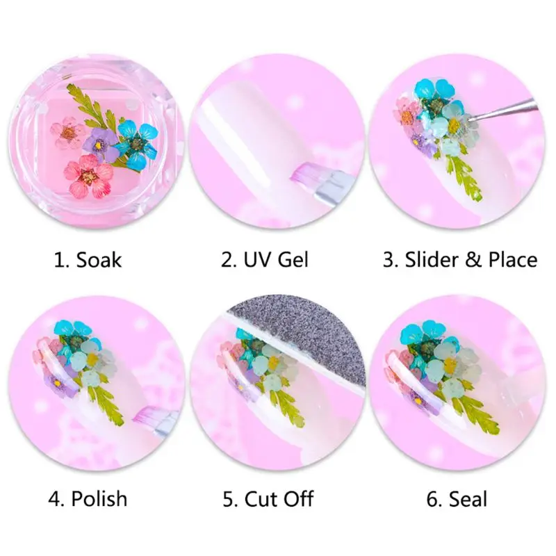 Самодельный наполнитель для дизайна ногтей популярные сухие вечные цветы