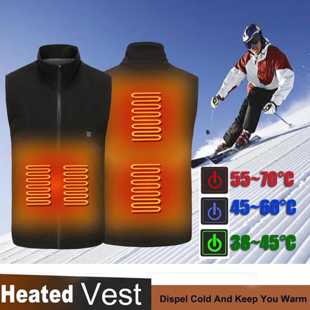 Новинка 2019 зимняя куртка с электрическим подогревом жилет тканевое пальто для