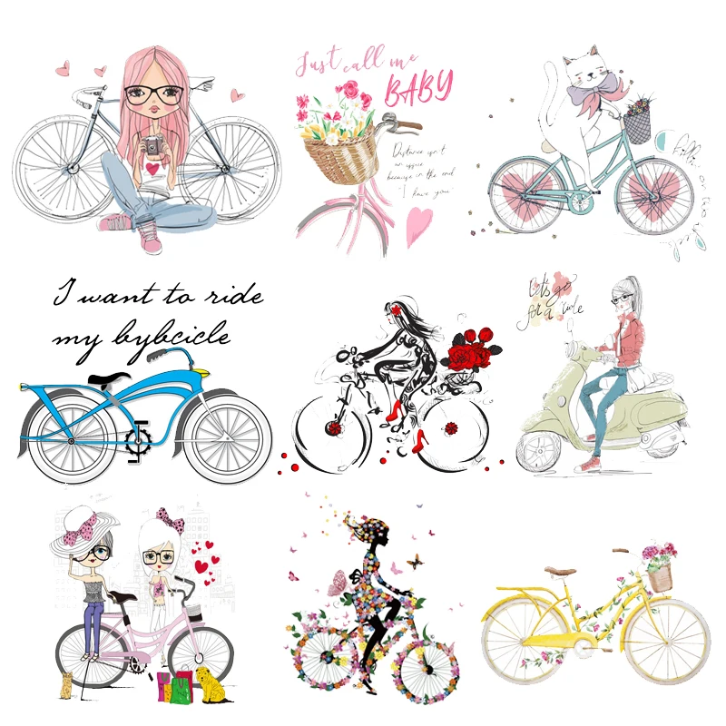 Термоклейкие нашивки на велосипед набор для детской одежды самодельная футболка