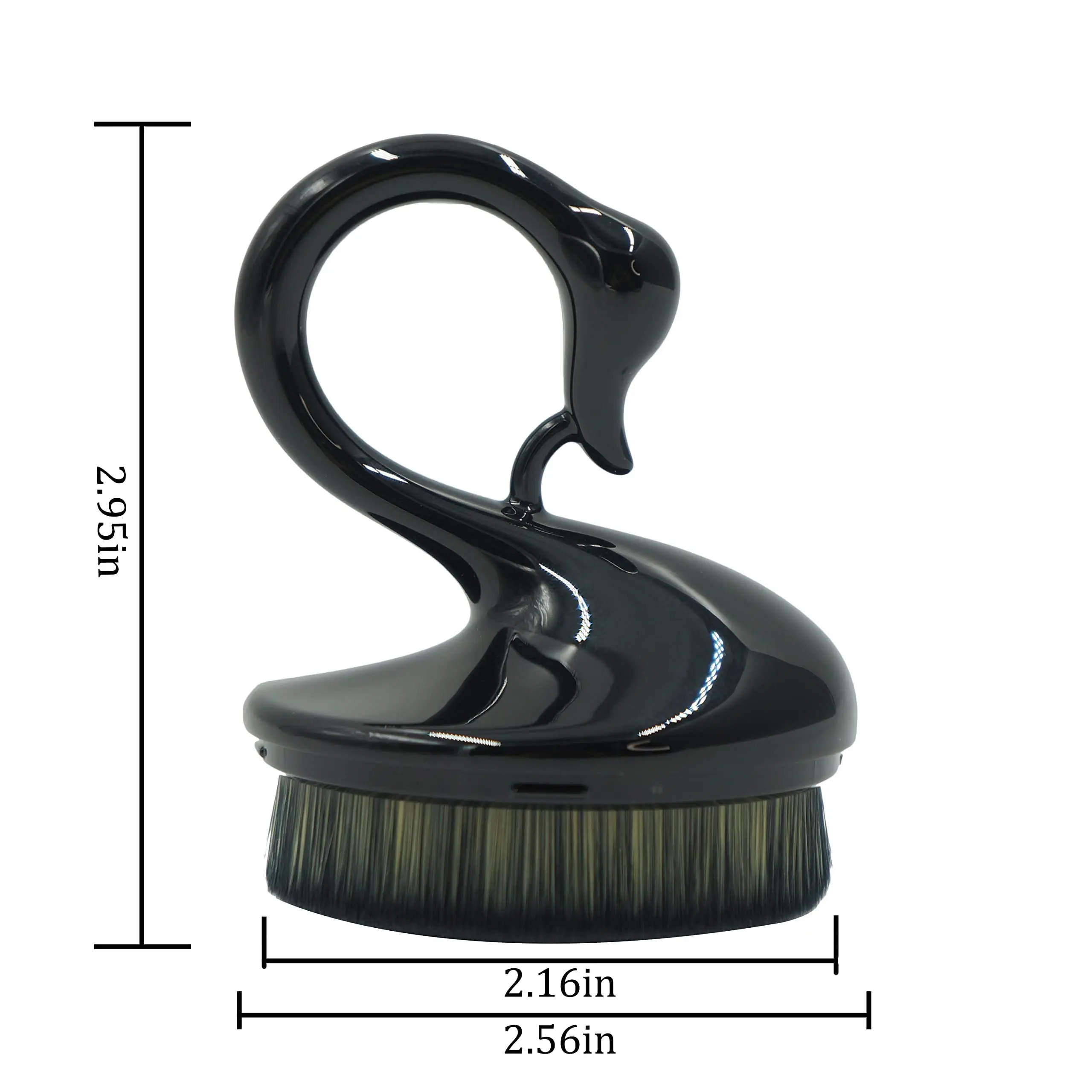 Кисть для макияжа в форме лебедя Большая Черная растушевки жидкого крема