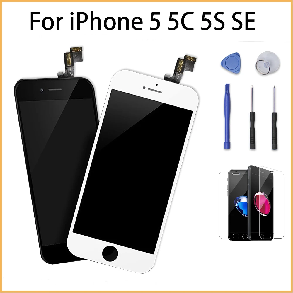 Pantalla экран для iPhone 5 5C 5S SE LCD Замена 3D сенсорный дигитайзер сборка без битых