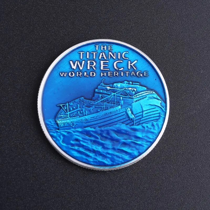 Titanic остаточная оболочка памятная монета Настольный дисплей украшения ремесла Коллекция монет