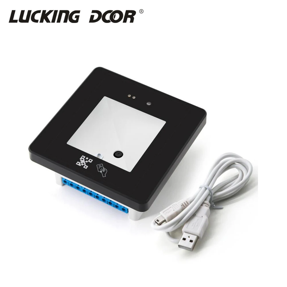 12В 125 кГц RFID считыватель штрих-кодов 2D qr-код доступа Wigan USB RS232 TTL RS485 интерфейс 86*86 мм