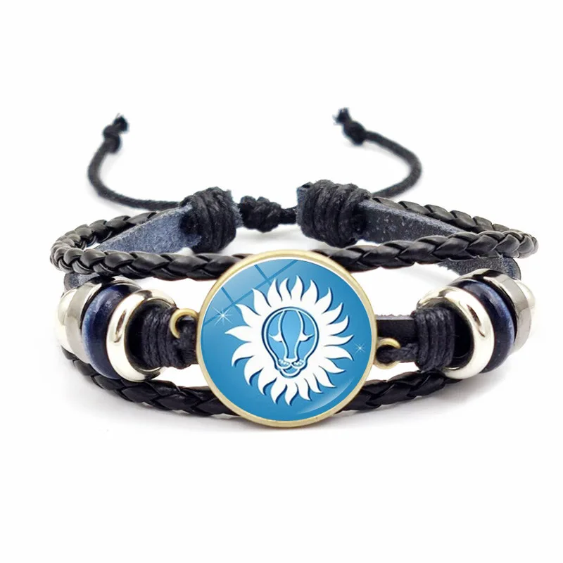 Новинка сделай сам 12 созвездий кожаный браслет зодиака ювелирные изделия для