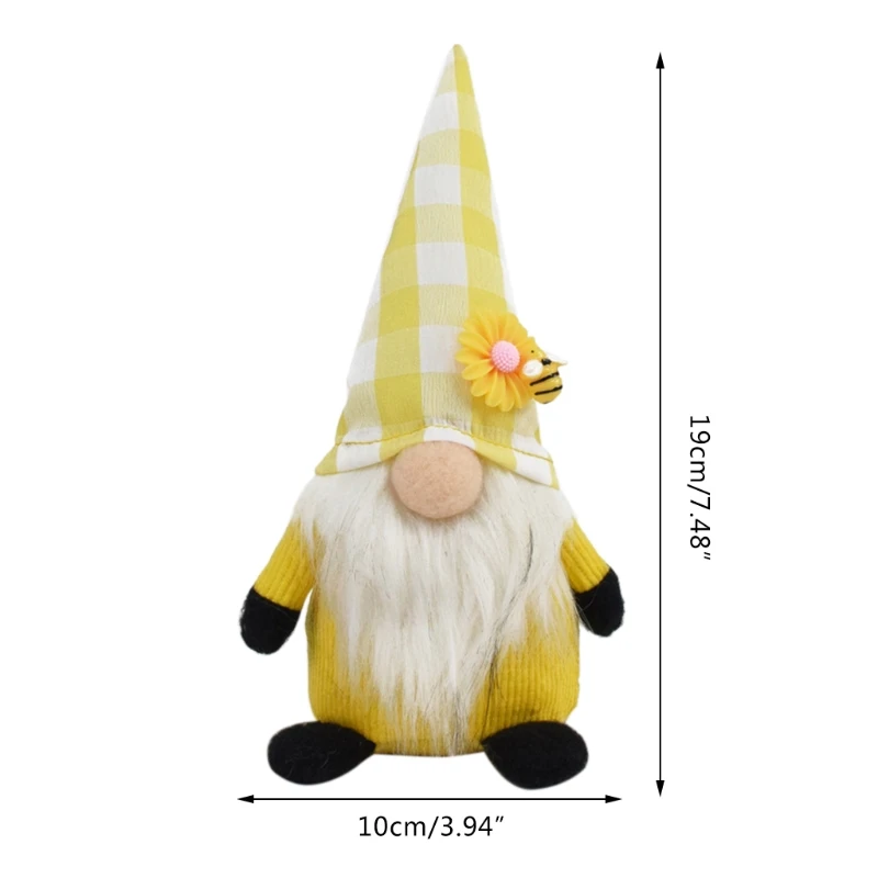 

Bumble Bee Gnomes Plush Yellow & Black Scandinavian Tomte Honey Bee M17D