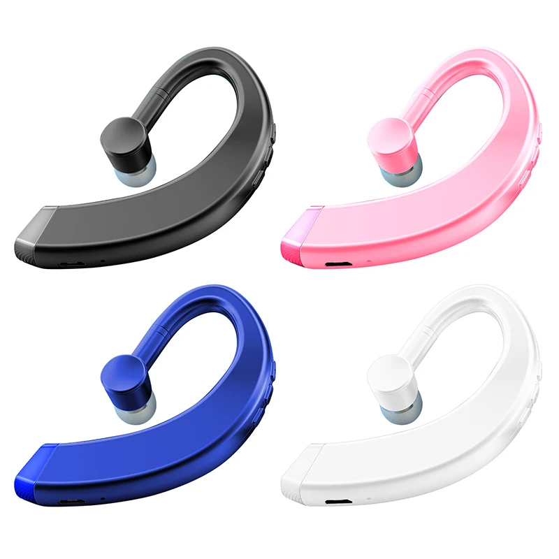 

Bluetooth-compatible 5.0 Unilateral Hanging Ear Wireless Headset Business High Fidelity Sound Maximum Signal Ergonomically