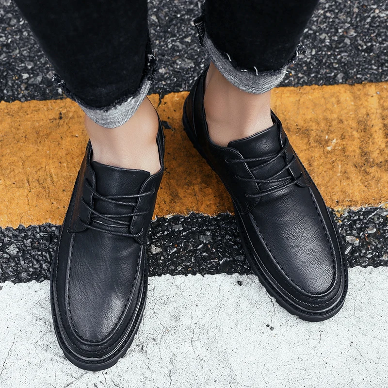 

Spring Men Loafers Luxury Brand Men Flat Shoes Fashion Casual Male Shoes Men Leather Shoes Leather Sneaker Size 38-44 *M6601