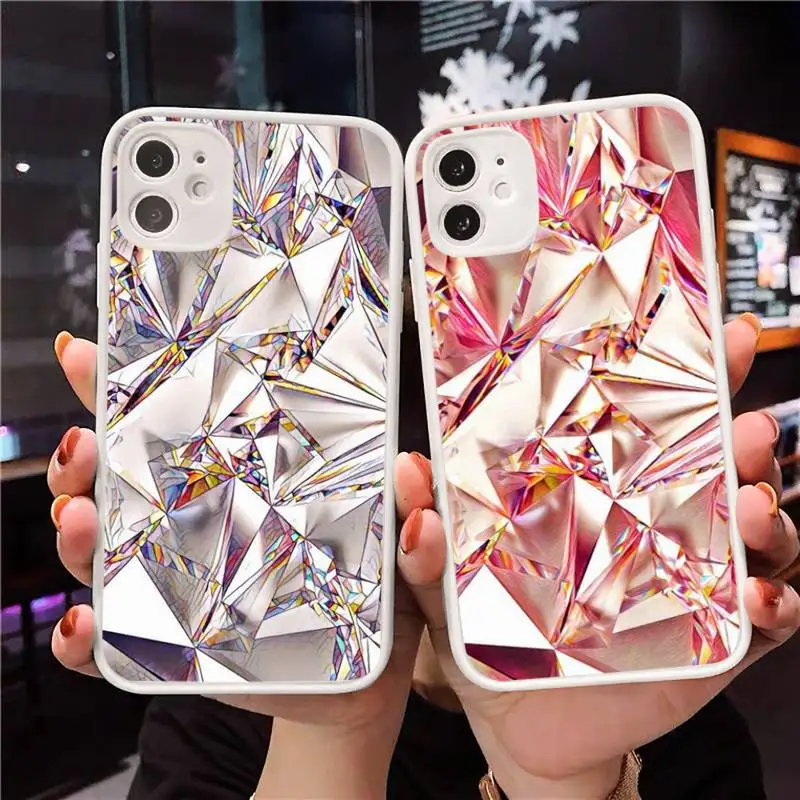 

Beautiful diamond fashion bling Phone Cases Matte Transparent for iPhone 7 8 11 12 s mini pro X XS XR MAX Plus cover funda