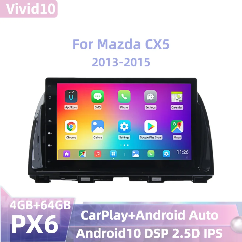 Reproductor Multimedia para coche Mazda, Radio con Android 11, 10,2 pulgadas, DSP, inalámbrico, CarPlay, Android, para Mazda CX5, CX-5, 2013, 2014, 2015
