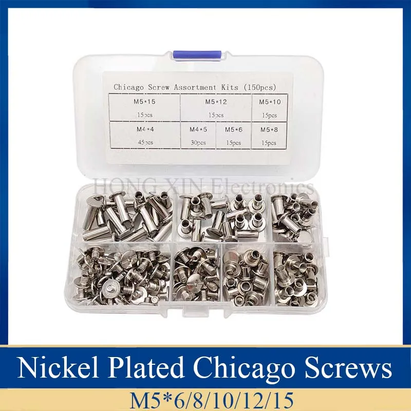 Винты Chicago финансовая книга винты 150 шт./компл. с заклепками для книг и