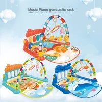 newborn baby play mat with piano and rattles baby gym colorful cute animal baby carpet with music for 0 1 year old infant gifts