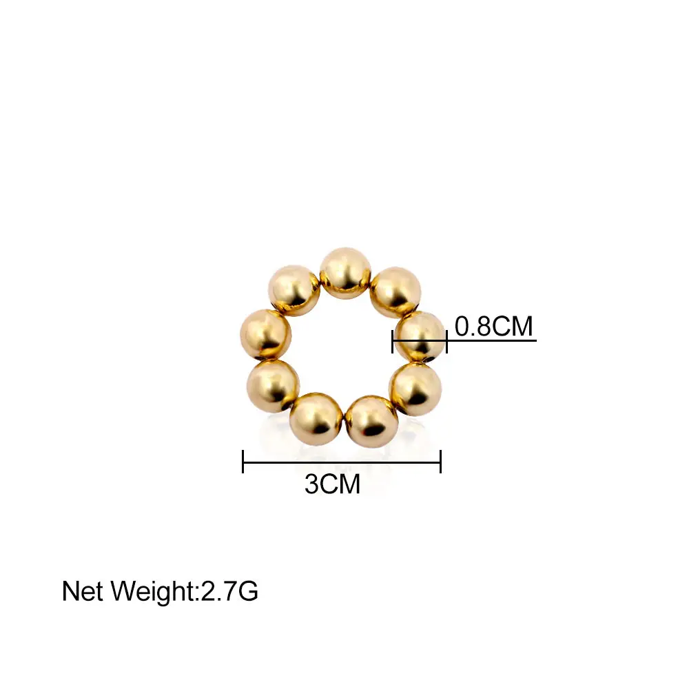 

Punk Minimalist Multi Beaded Pearl Rings for Women Geometric Circle Beaded Finger Rings Gold Silver Color Wedding Jewelry Gifts