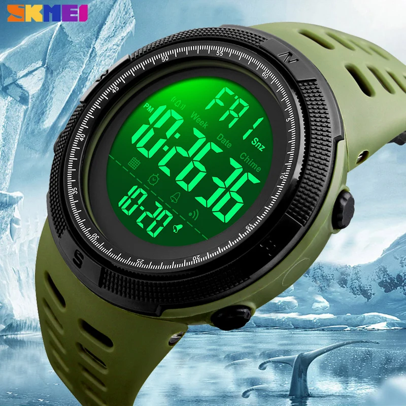 

SKMEI New Watches Men's Military Army Digital Countdown Clock Sport Chrono Wristwatch Gift For Male Free Shipping Reloj Hombre