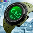 Часы наручные SKMEI мужские в стиле милитари, спортивные армейские цифровые часы-таймер с хронографом, подарок для мужчин