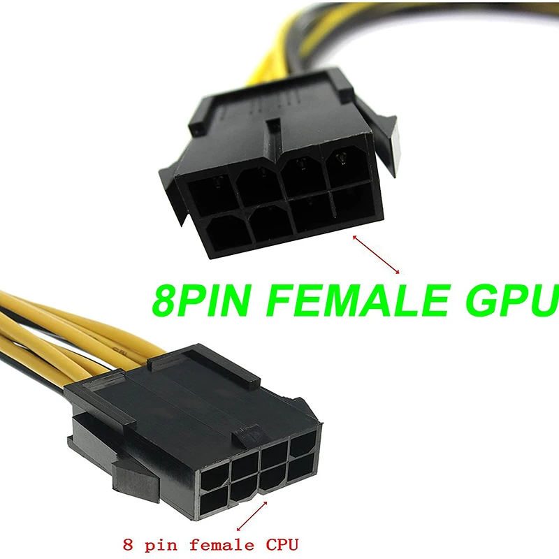 6 шт. GPU VGA PCIe 8 контактный разъем Dual 2X Pin (6 + 2) Мужской PCI Express Мощность адаптер Y