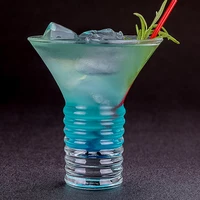 200ml martini glass cup spiral foot cocktail glass creative desserts smoothie cup bar inside fragrance wine set fruit wine glass